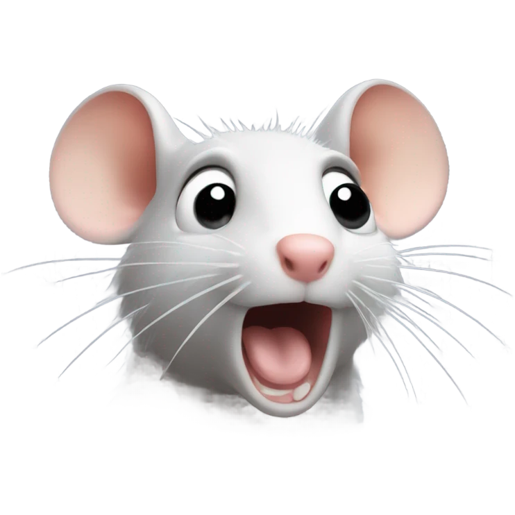 a shocked rat puts its hand in front of its mouth emoji
