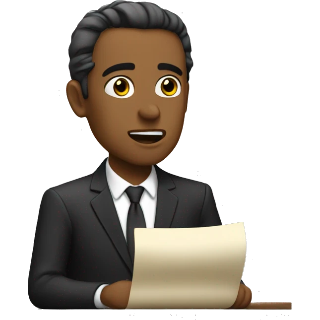 peron making  a speech emoji