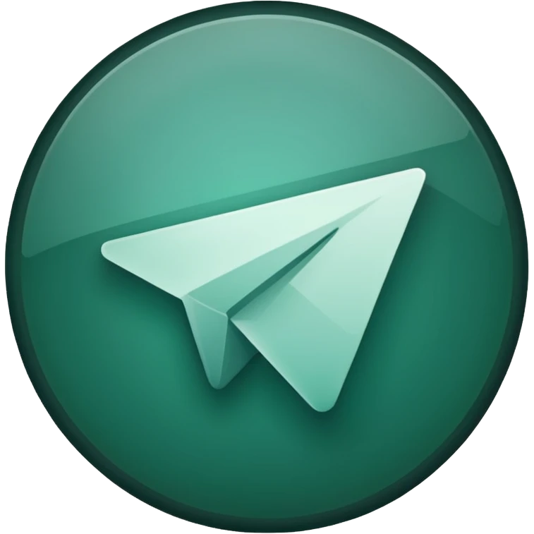 
dark green telegram logo icon without background emoji