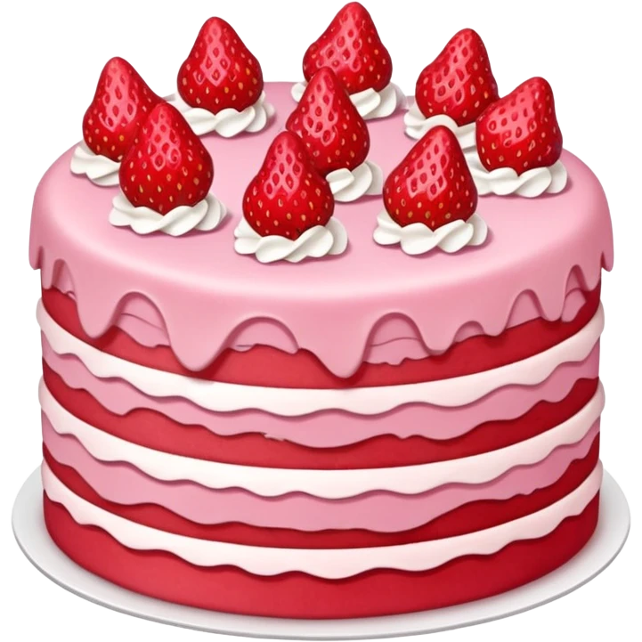 Generate a strawberry cake emoji