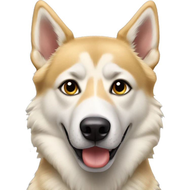Blonde Husky mixed with German shepherd  emoji
