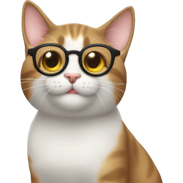 gato con lentes y arito emoji