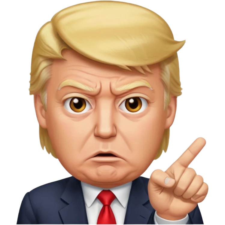 donald trump doesn't agree. and he shows it with gesture  emoji