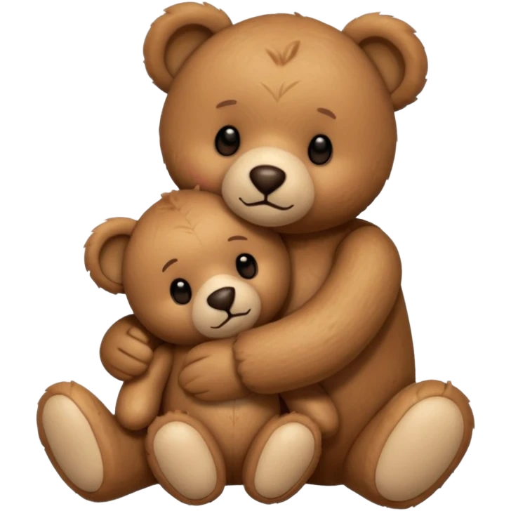 Teddy hugging another teddy emoji
