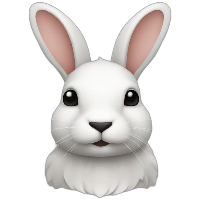 Conejo blanco con manchas negras emoji