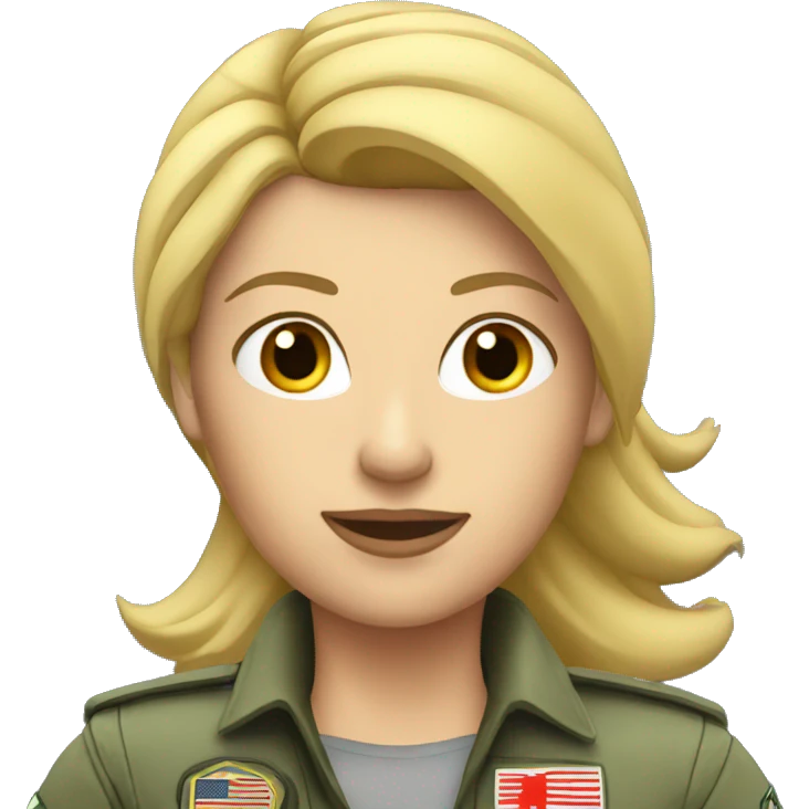 Woman fighter jet  pilot with blonde hair emoji