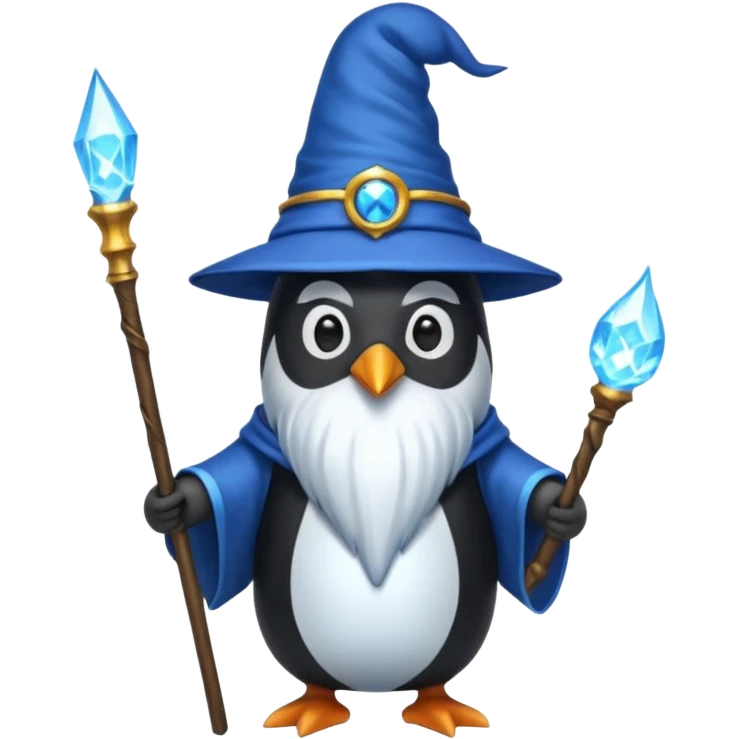 Penguin Wizard emoji