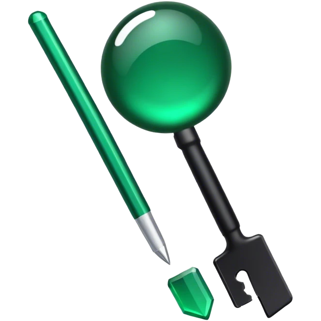 dark emerald color key emoji
