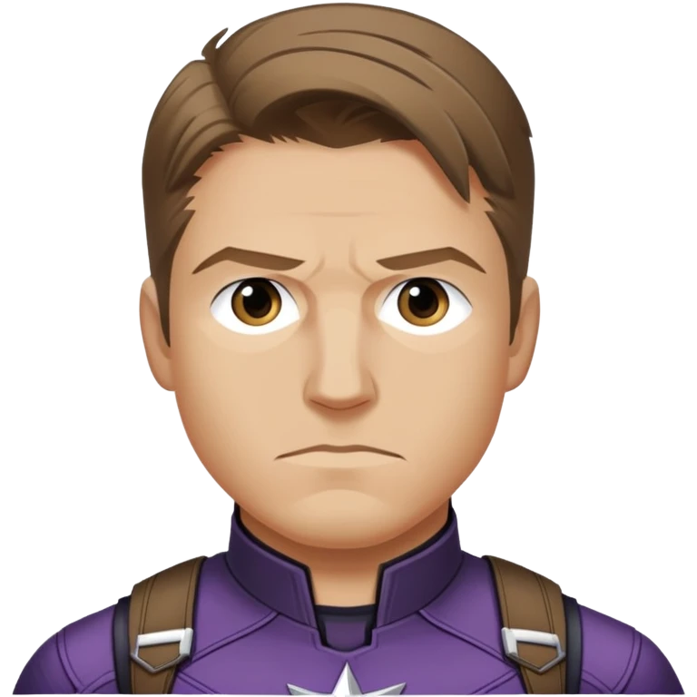 hawkeye clint barton portrait marvel, brown hair from captain america: civil war emoji