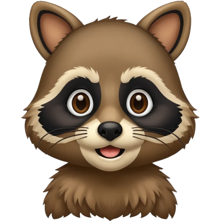 black racoon holding a human mustache emoji