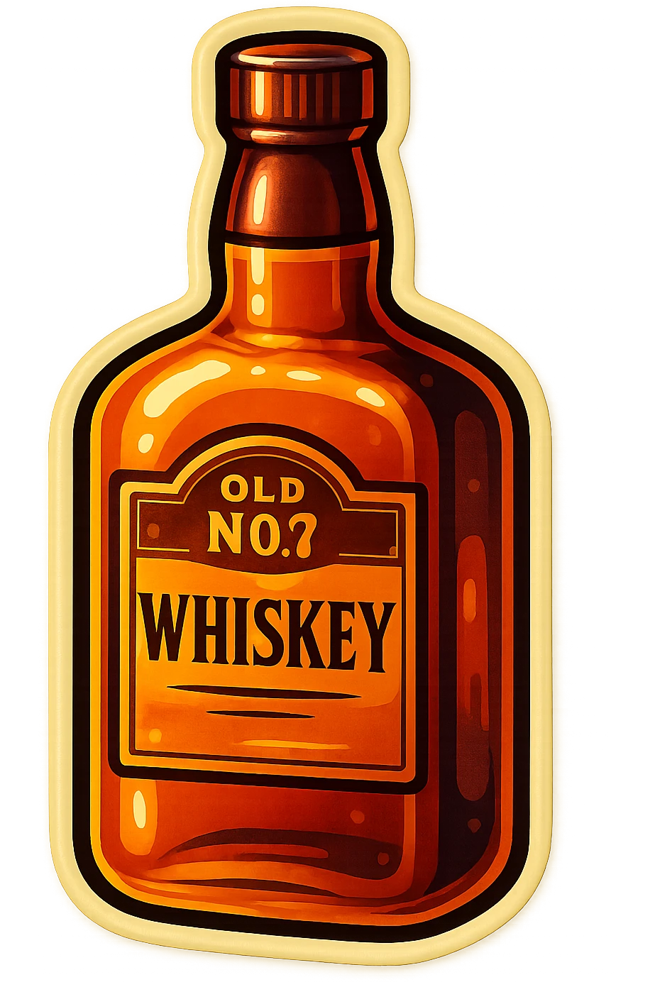 A whiskey bottle with a vintage label and a classic design emoji