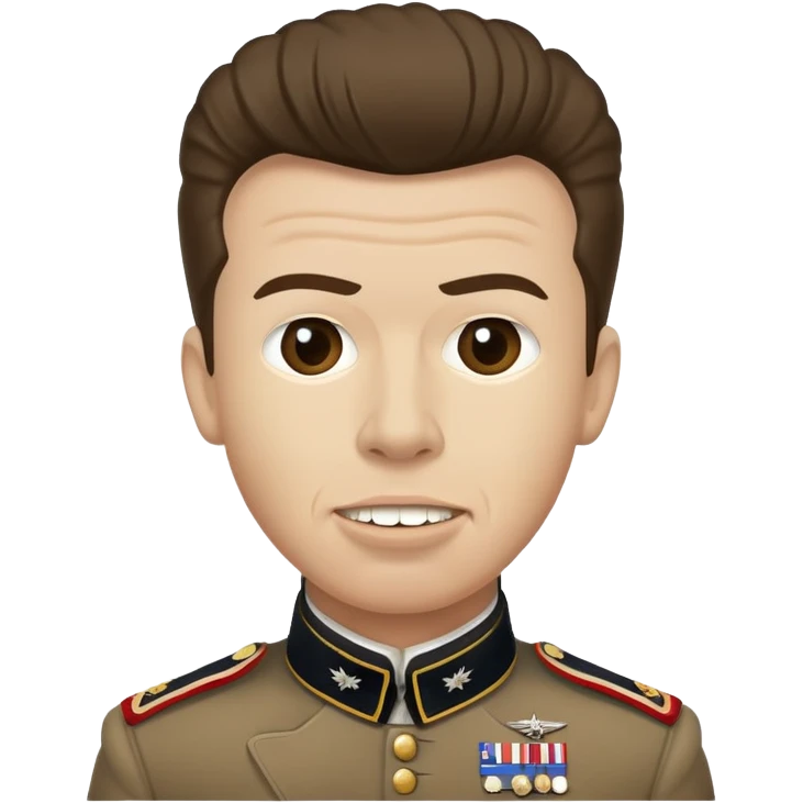 Rick Astley with straight face but with front teeth out and the picture is from the era of the 1900s or 1910s and he kinda has either U.S. Civil War or WW1 flashbacks emoji