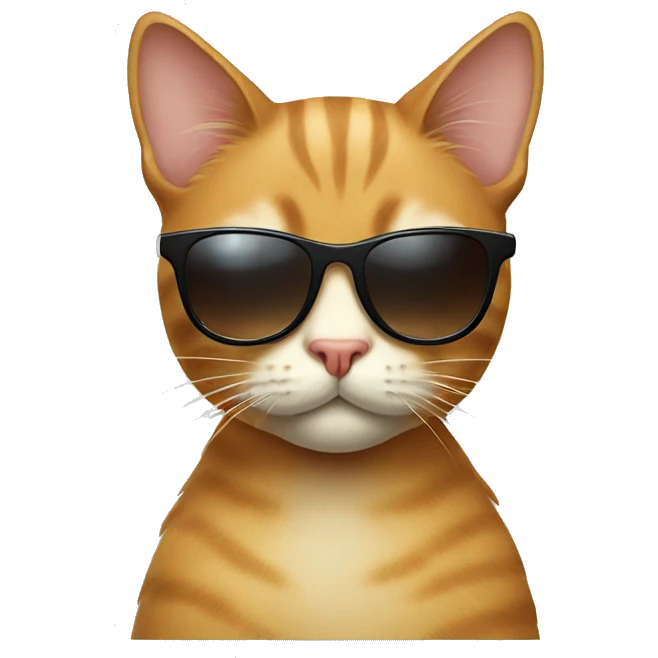 Cat with sunglasses emoji
