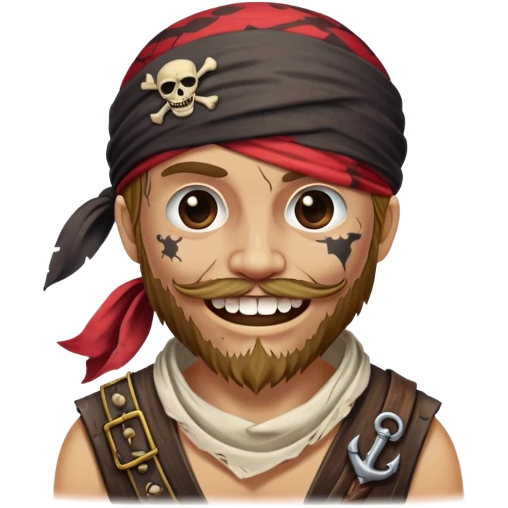 Pirate with wooden teeth  emoji