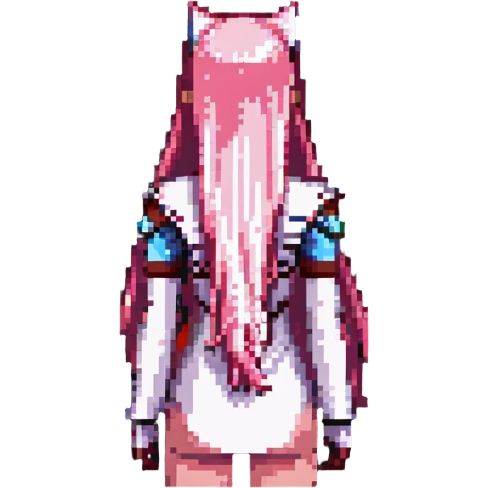 Darling in the Franxx Zero Two Nuked, back view emoji