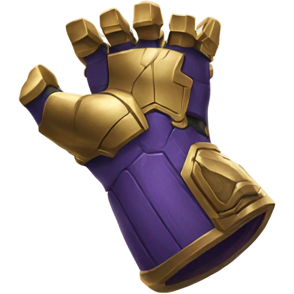Thanos and his gauntlet emoji