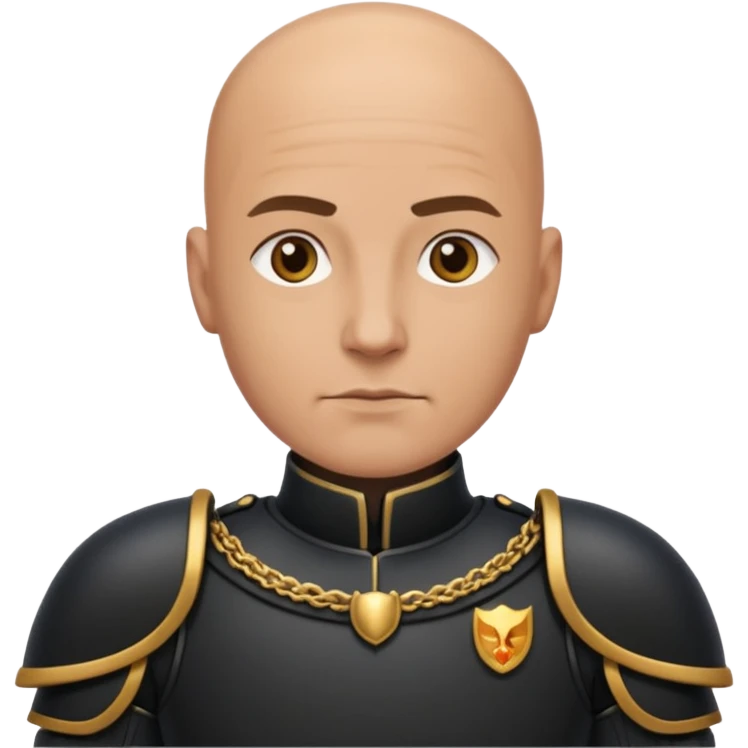 bald armed guards black armour emoji