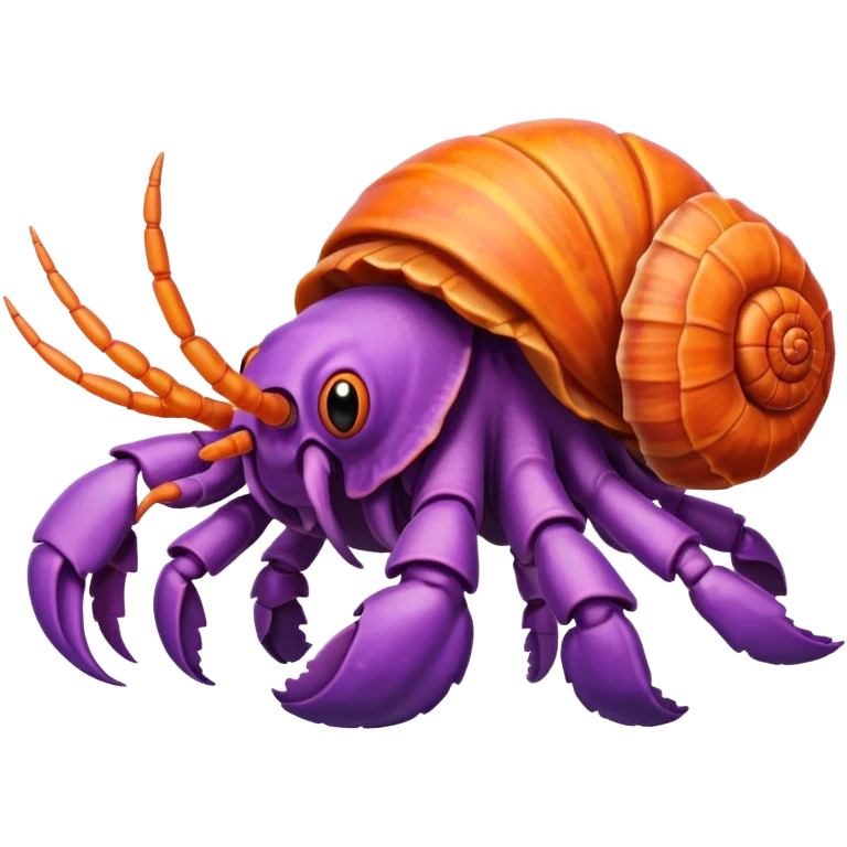 Cartoon hermit crab emoji