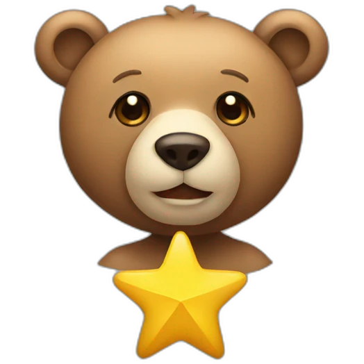 bear with a star emoji
