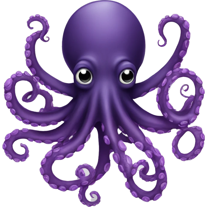 black - purple octopus emoji