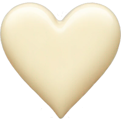 Cream heart  emoji