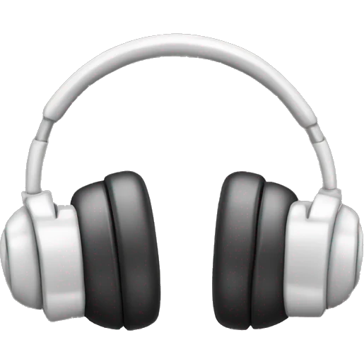 Head phone with bows emoji