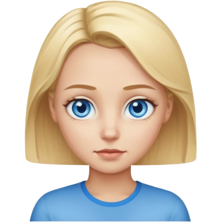 An emoji of a blond girl with a VERY VERY VERY big forehead emoji