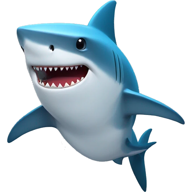 shark with hat emoji