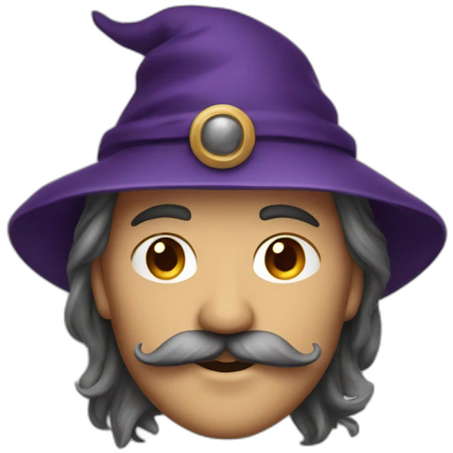 Une sorcière avec moustache  emoji
