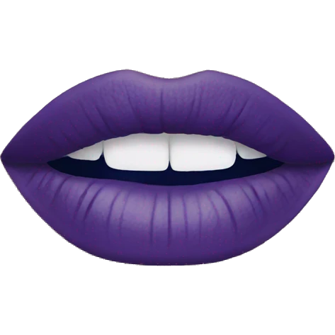 blue lipstick emoji