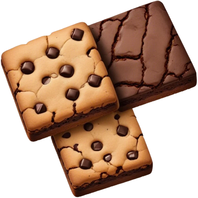 One cookie and one brownie emoji