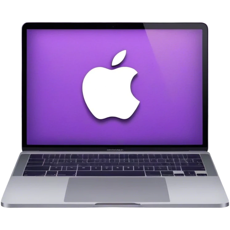 MacBook fixe fond d’écran violet  emoji