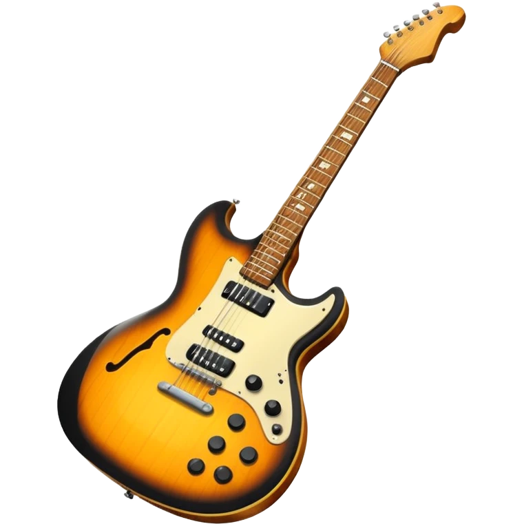 Electric guitar 1950s retro  emoji