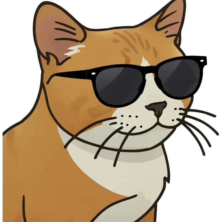 Cat with sunglasses emoji