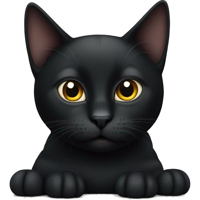 black cat sitting emoji