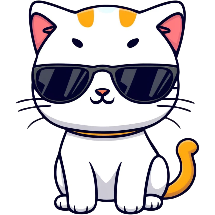 Cat with sunglasses emoji