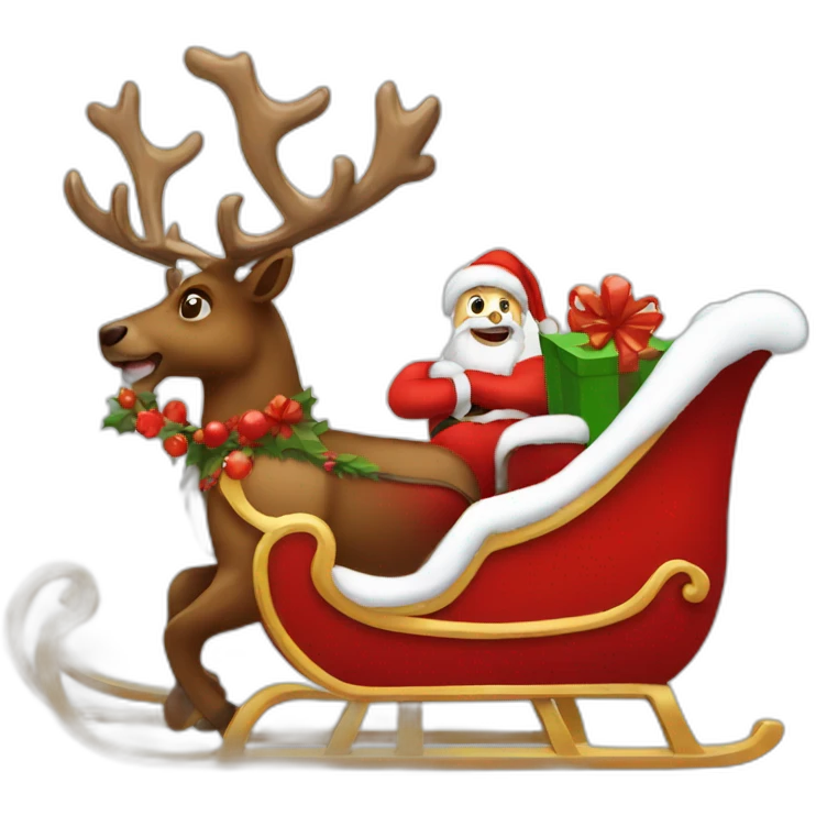 sleigh christmas emoji