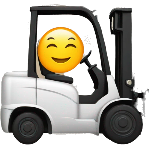 forklift with wineglass emoji