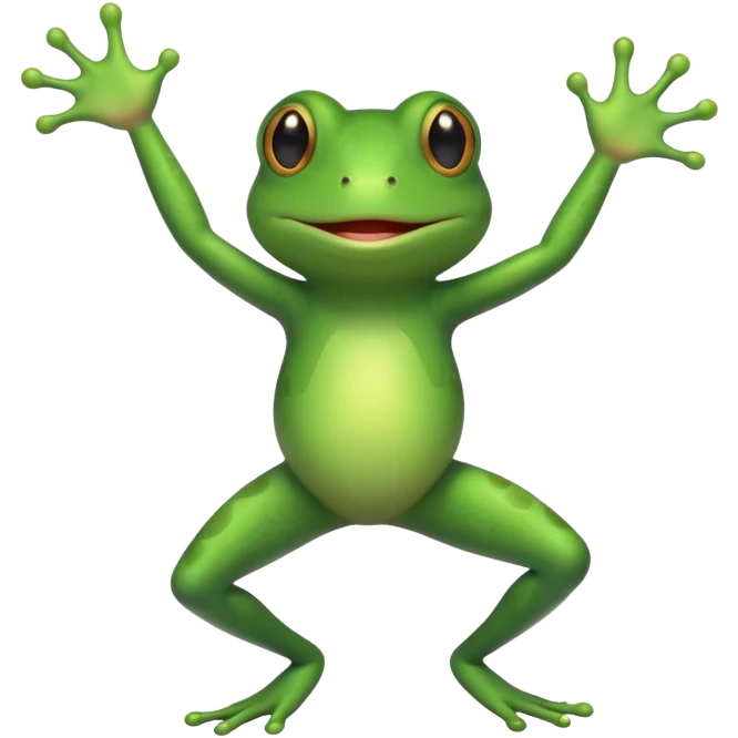 Cute Frog dancing emoji