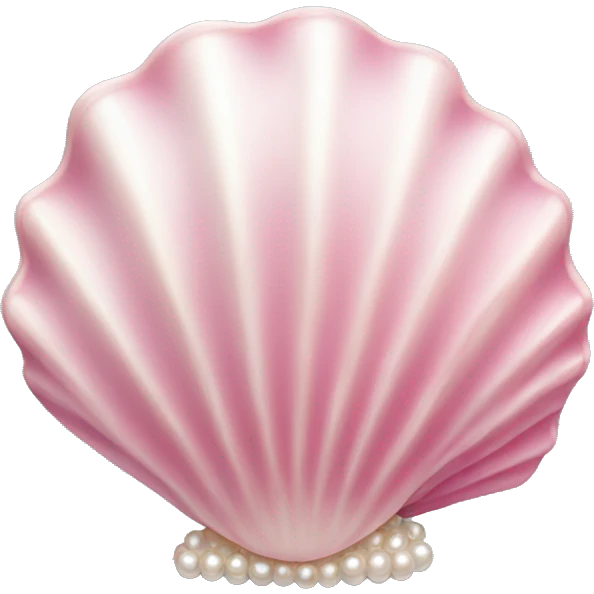 Pink shell with pearl inside emoji