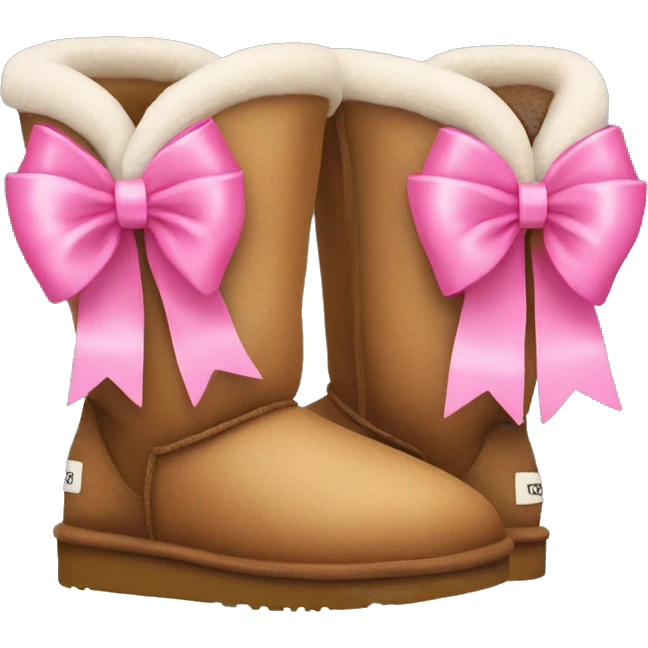 Uggs with pink bows emoji