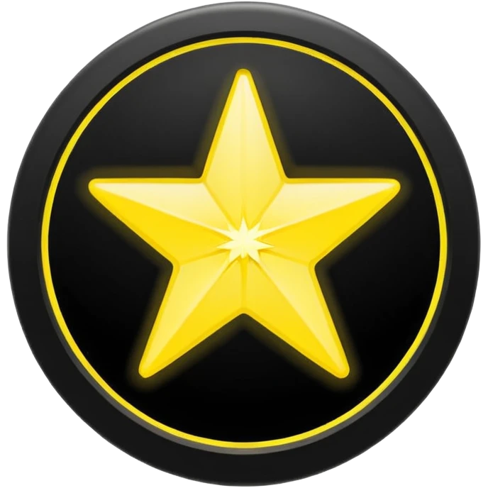 Make a star inside a clean black circle only and the star looks like the star in ios keyboard  emoji