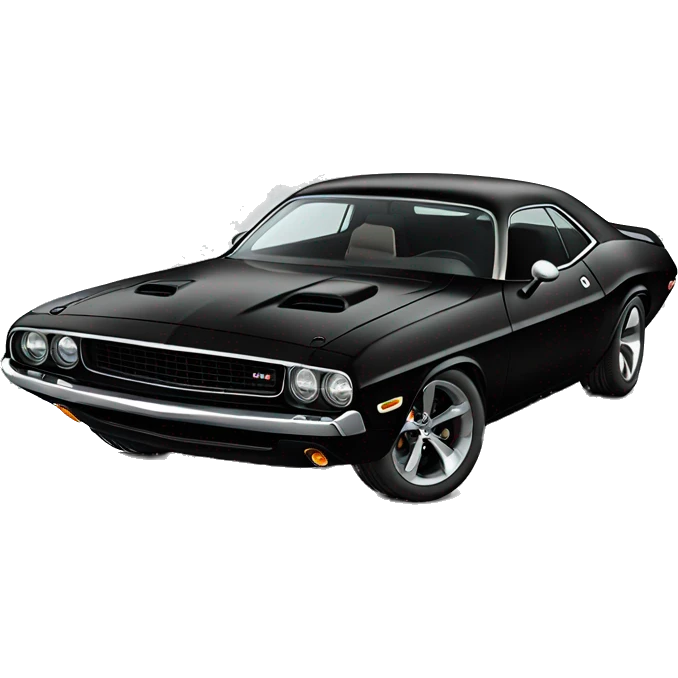 black dodge challenger 1969 emoji
