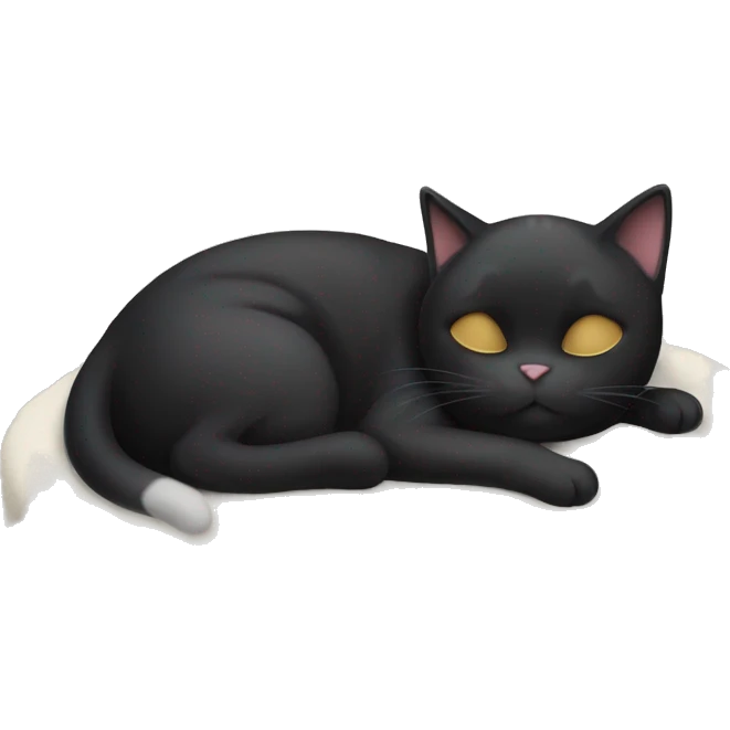 black and white cat sleeping on cat bed emoji emoji