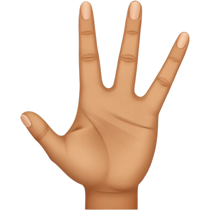 a finger holding up 3 fingers emoji