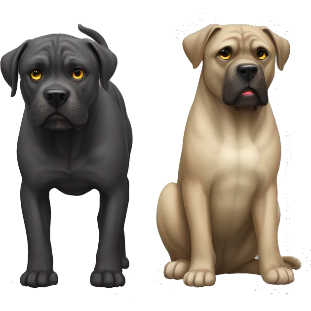Cane corso and otter  emoji