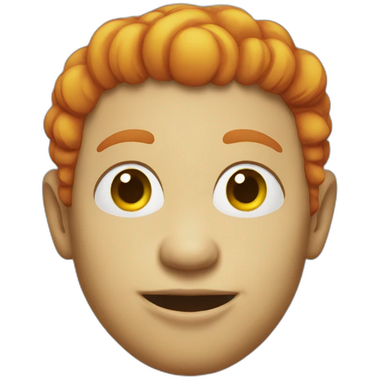 clown face with ginger short hair emoji