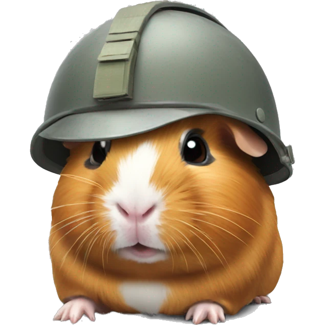 guinea pig with soldier helmet emoji