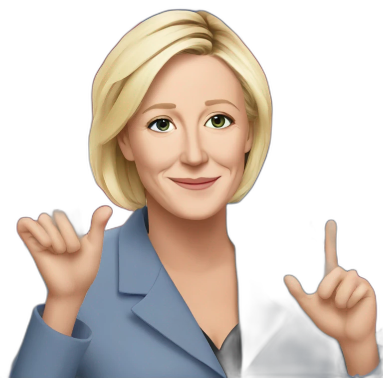 marine lepen loves macron emoji