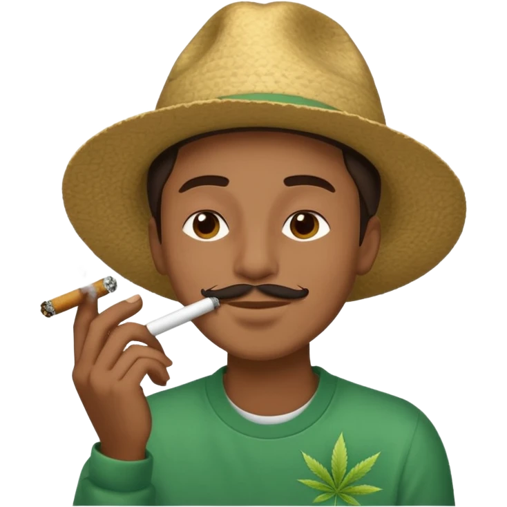 Smoking weed emoji